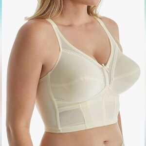 Carnival Womens Full Figured 3/4 Longline Bra - Champagne - 34D